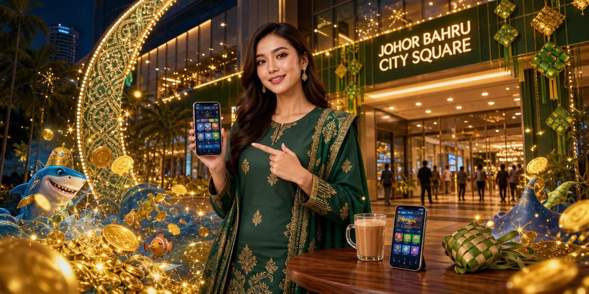 Online casino display for Hari Raya in Johor Bahru