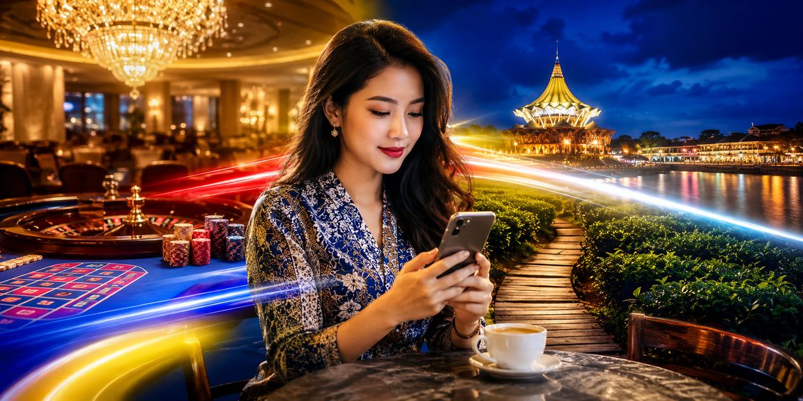 A Kuching user accessing the bc88 mobile casino app